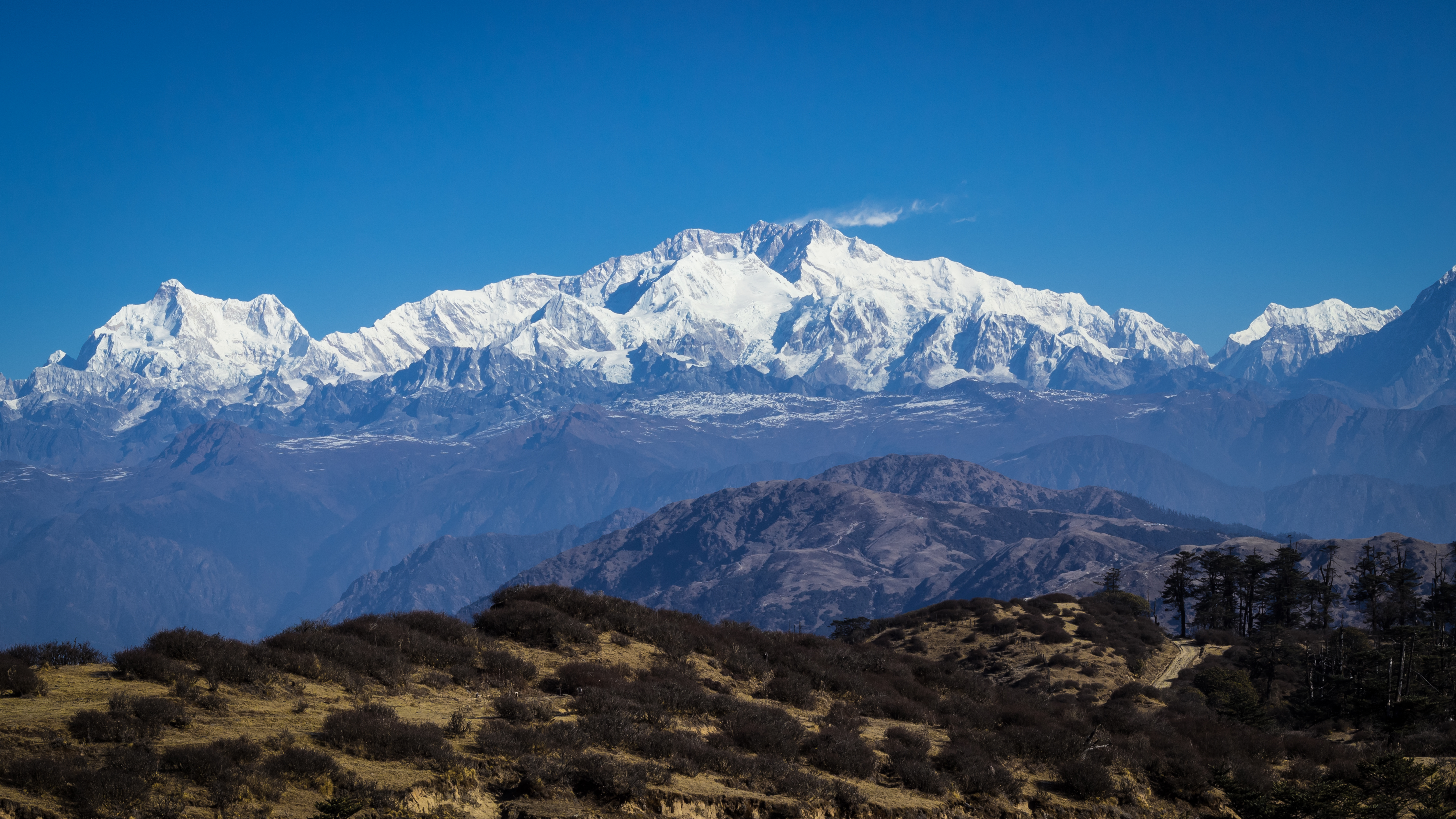 The Sleeping Buddha - Viewed from Sandakphu